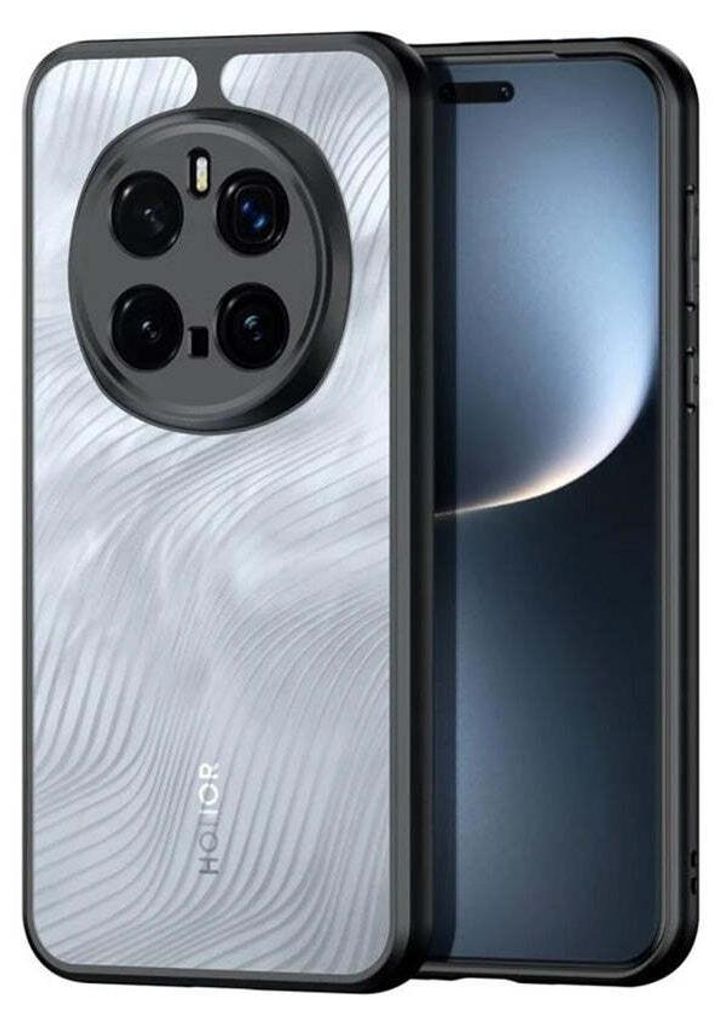 Handyhülle für Honor Magic7 Pro, Dux Ducis Aimo, Transparent mit Schwarzem Rand