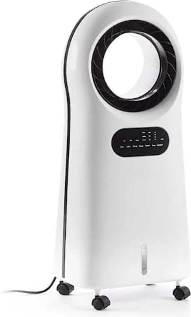 Rafraîchisseur d'air mobile blanc 230V format compact 27x34x76 cm 5kg