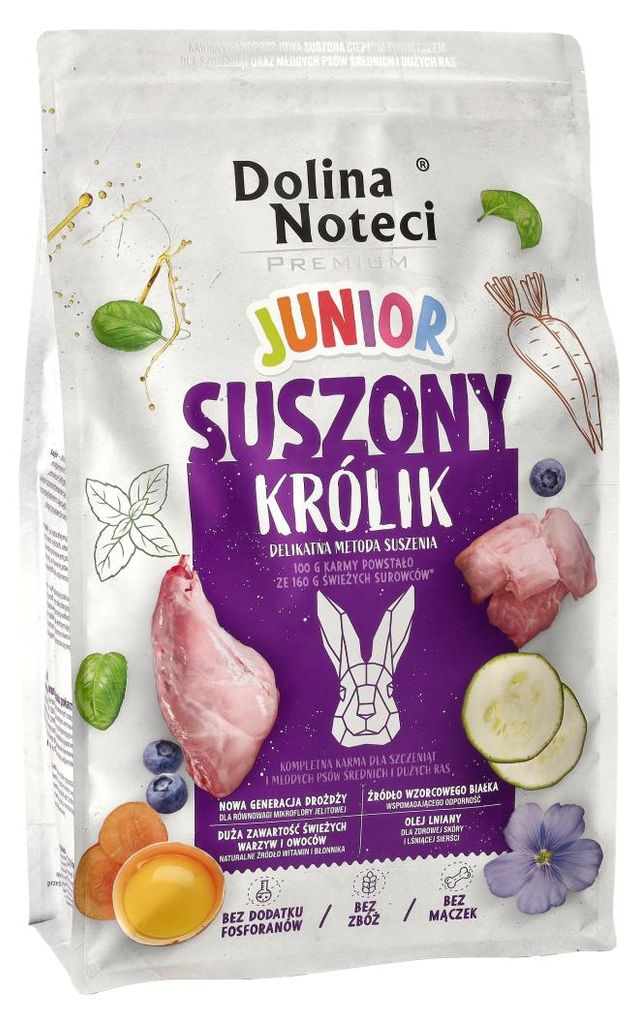 DOLINA NOTECI Premium Junior Rabbit - sucha karma dla psów Zdjęcie produktu 