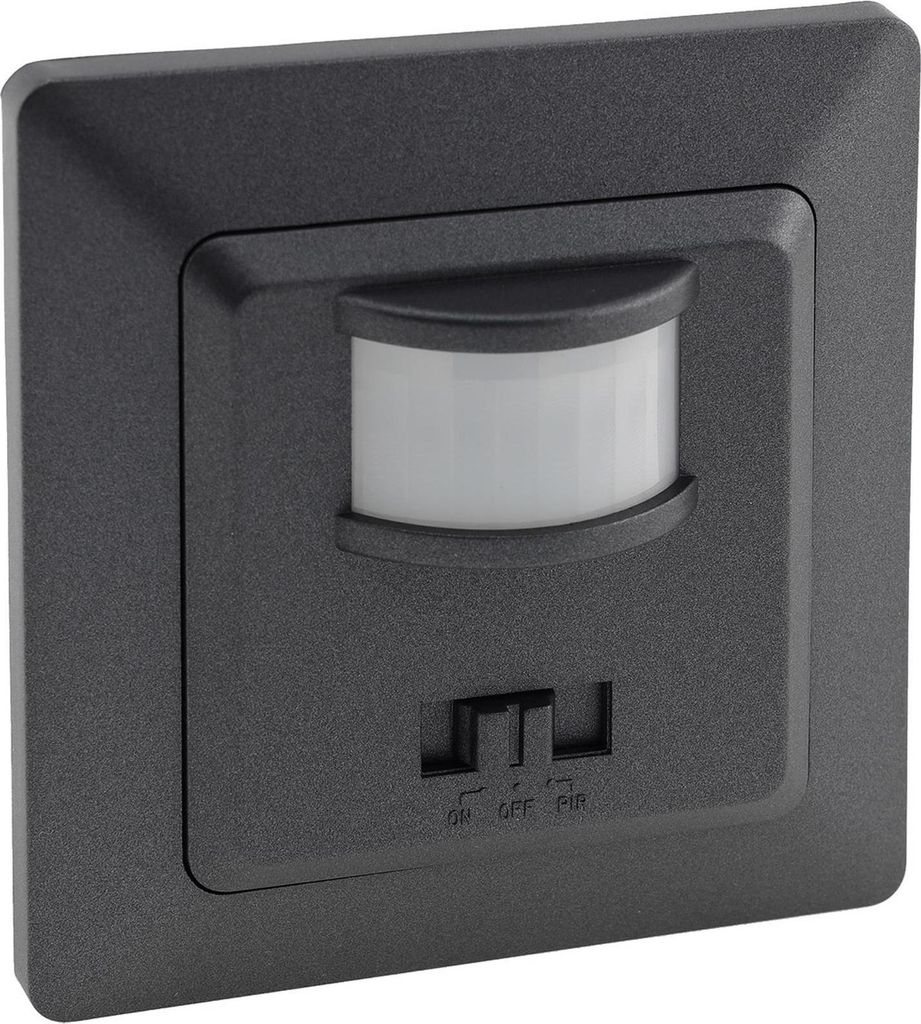 ChiliTec 23044 MILOS Bewegungsmelder 160°, anthrazit LED geeignet, 250V, Unterputz, 3-Draht