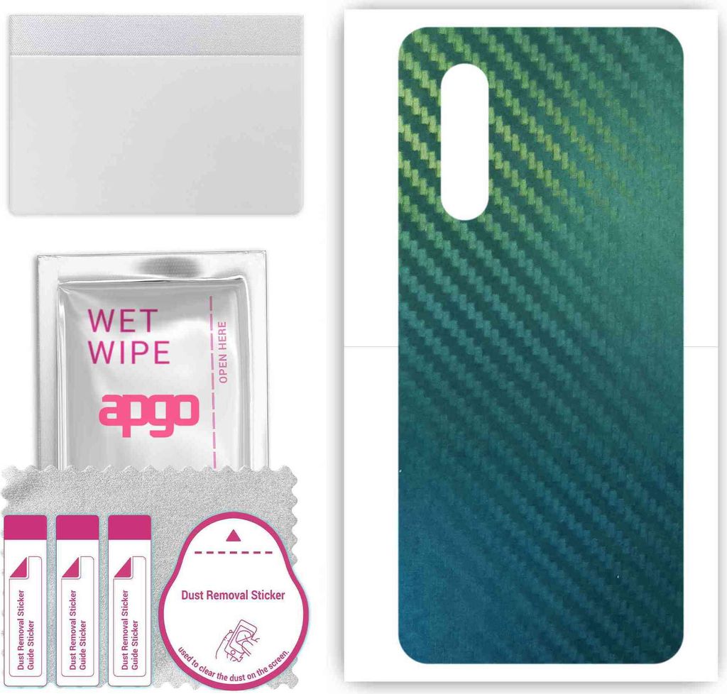 apgo Rückseite Schutzfolie, Skin, kompatibel mit vivo X30, Hinten Displayschutzfolie aus Vinylfolie, kratzfest, einfache Montage - Kohlenstoff-Cha...