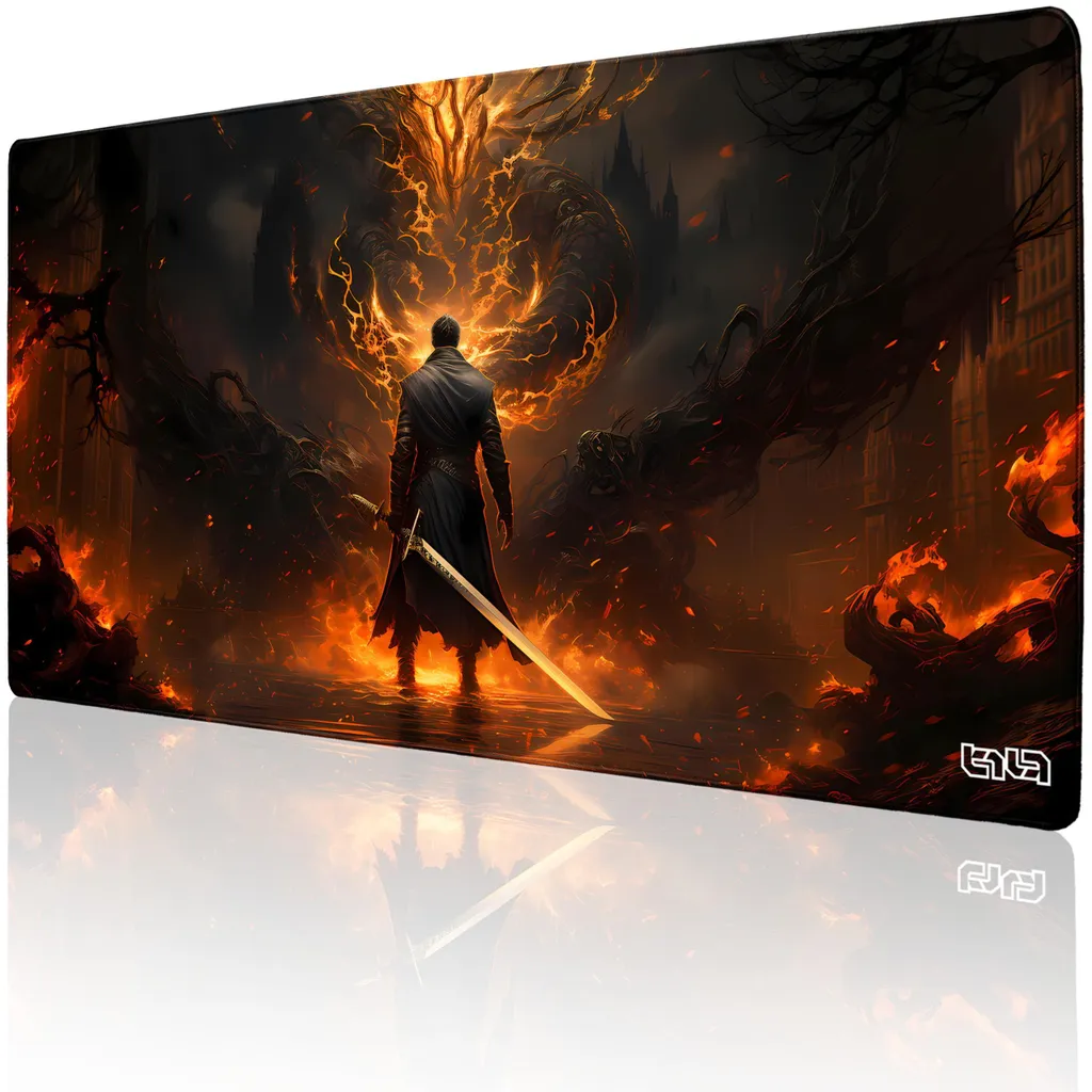 Tapis de Souris XXL Imperméable 100 x 50 cm avec Base Antidérapante Giga