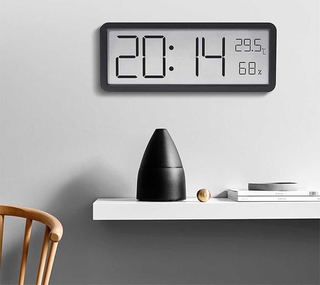 Digitale Wanduhr,Uhr,wand deco,Temperatur, Datums und Produktbild 