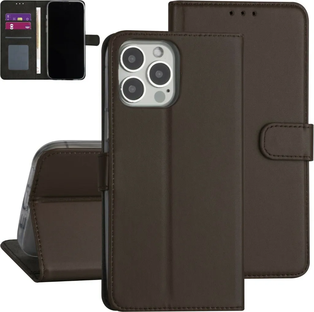 Custodia Magnetica iPhone 13 Pro Marrone | Protezione Urto e Carte