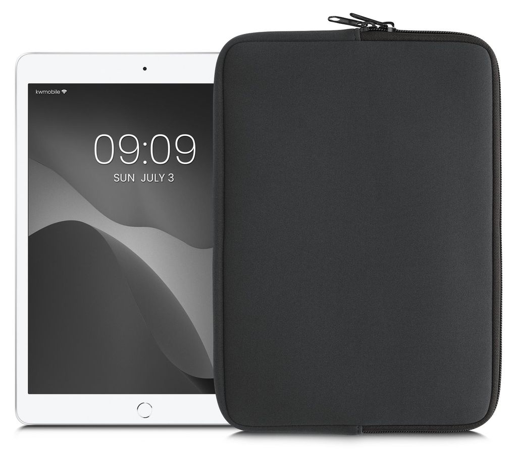 kwmobile Tablet Hülle kompatibel mit 9,7"-11" Tablet - Universal Neopren Tasche Cover Case - Schutzhülle Sleeve in Dunkelgrau