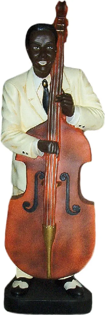 Sculpture Contrebasse 4021 Design Statue Figurine Décoration Moderne