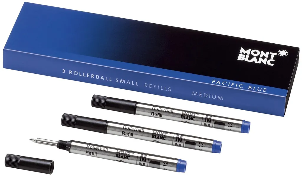 Montblanc 124505 Recharge Roller Mozart Bleu Pacifique Taille M x3