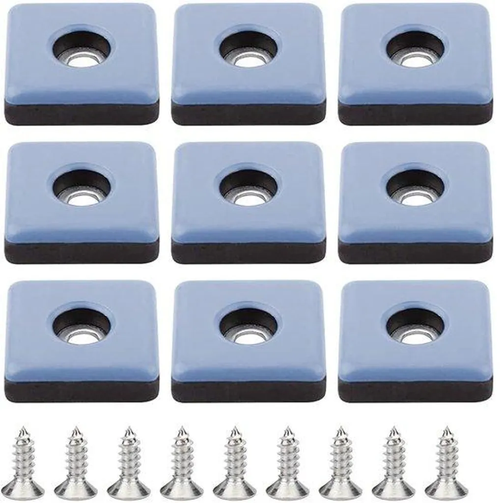Évitez les rayures : patins téflon 25x25 mm pour pieds de chaise inox