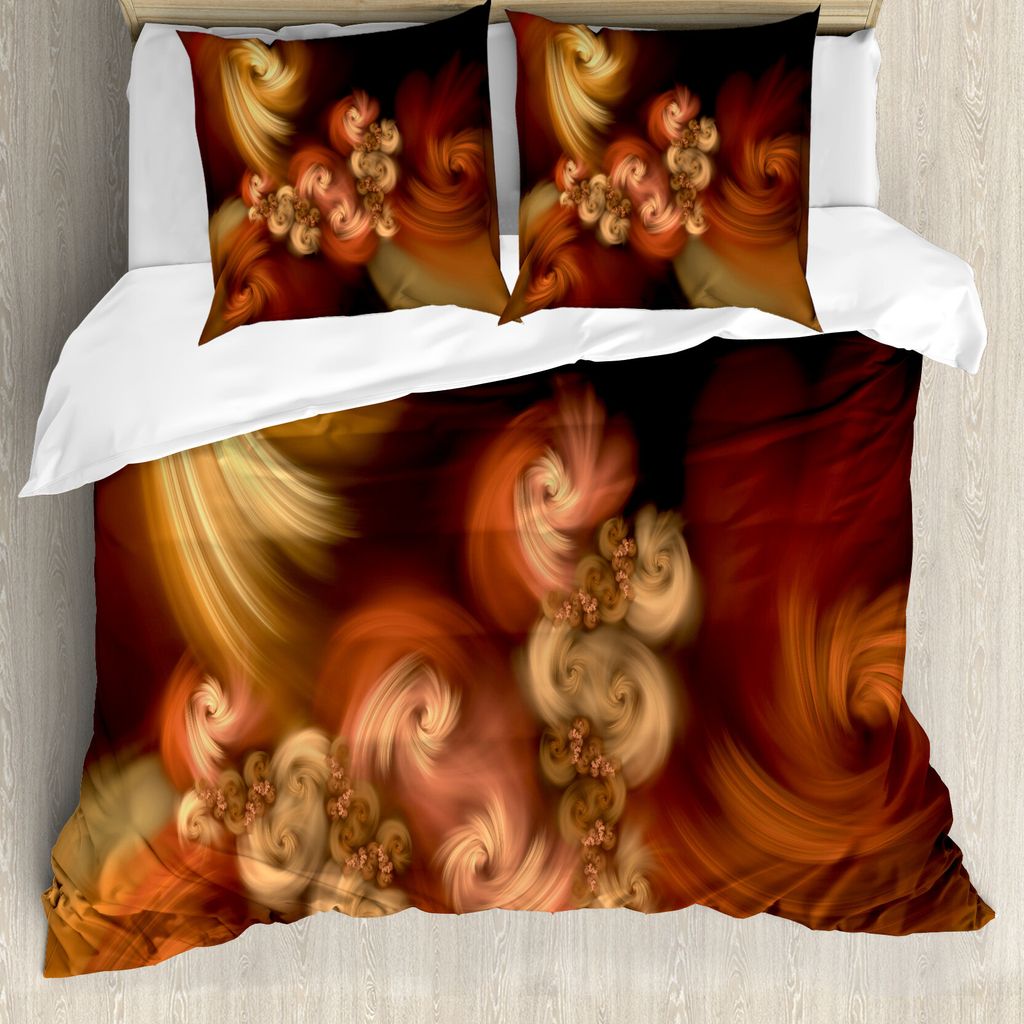 ABAKUHAUS Abstrakt Surreal Bettbezug Set für Einzelbetten, Fractal-Spirale, Milbensicher Allergiker geeignet mit Kissenbezug, 155 cm x 220 cm - 80...