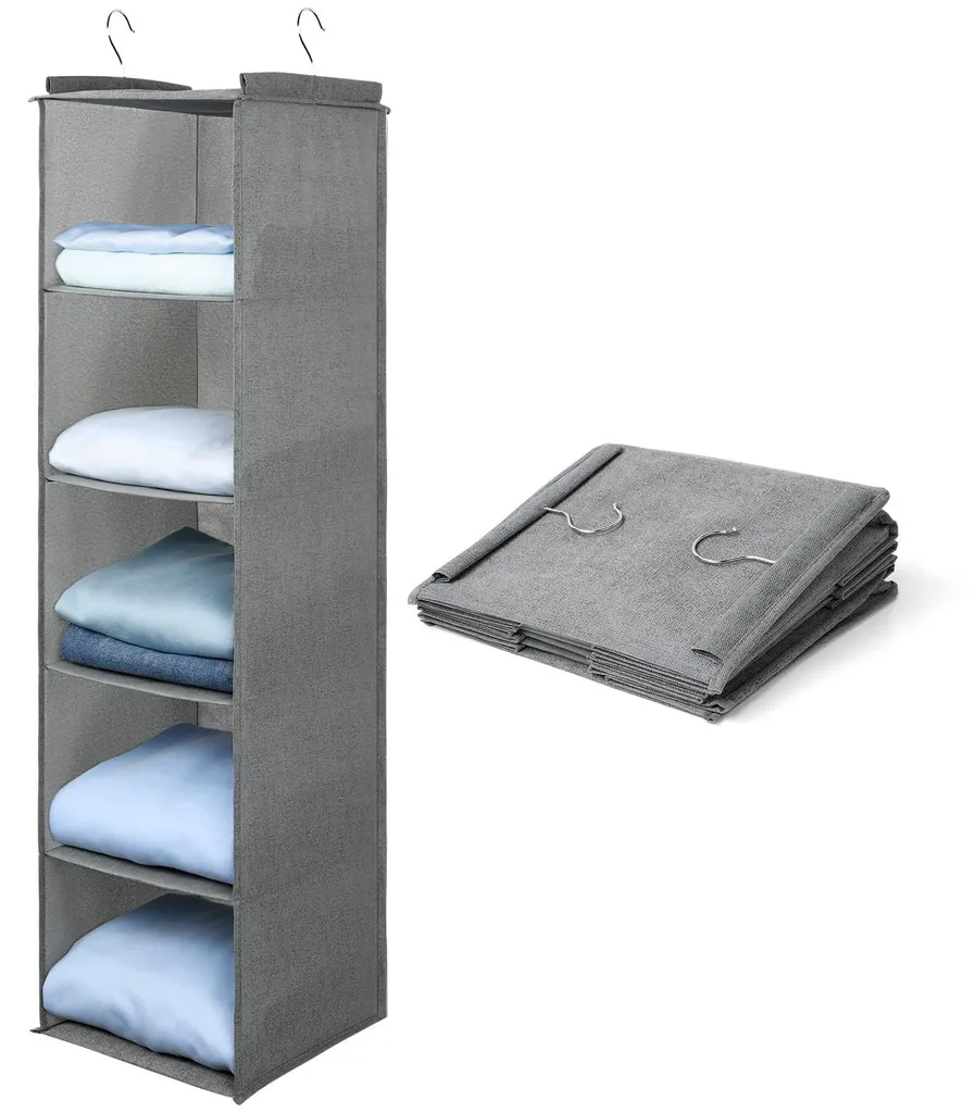 Système de rangement suspendu pour armoire et dressing gain de place