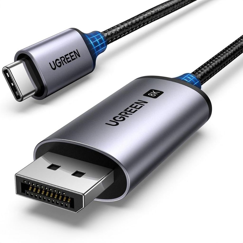 Kabel Ugreen CM556 ze złączami USB-C i DisplayPort 8K o Zdjęcie produktu 