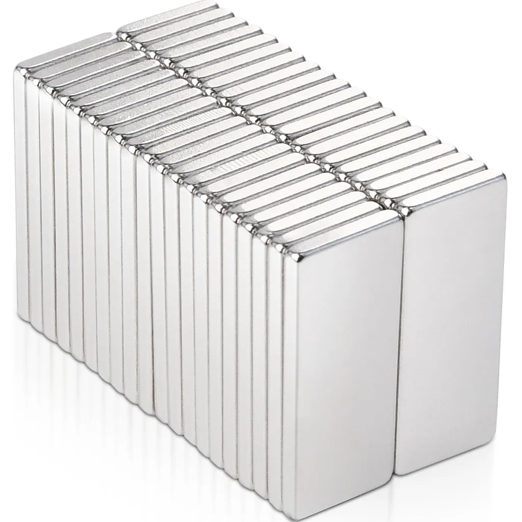 Aimants pour Tableau Blanc et Placard - Lot de 40 Blocs Néodyme Fins