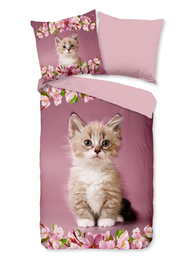 Duvet cover Good Morning 135x200 + 1* 80x80 cm - kitten cat Produktbild 