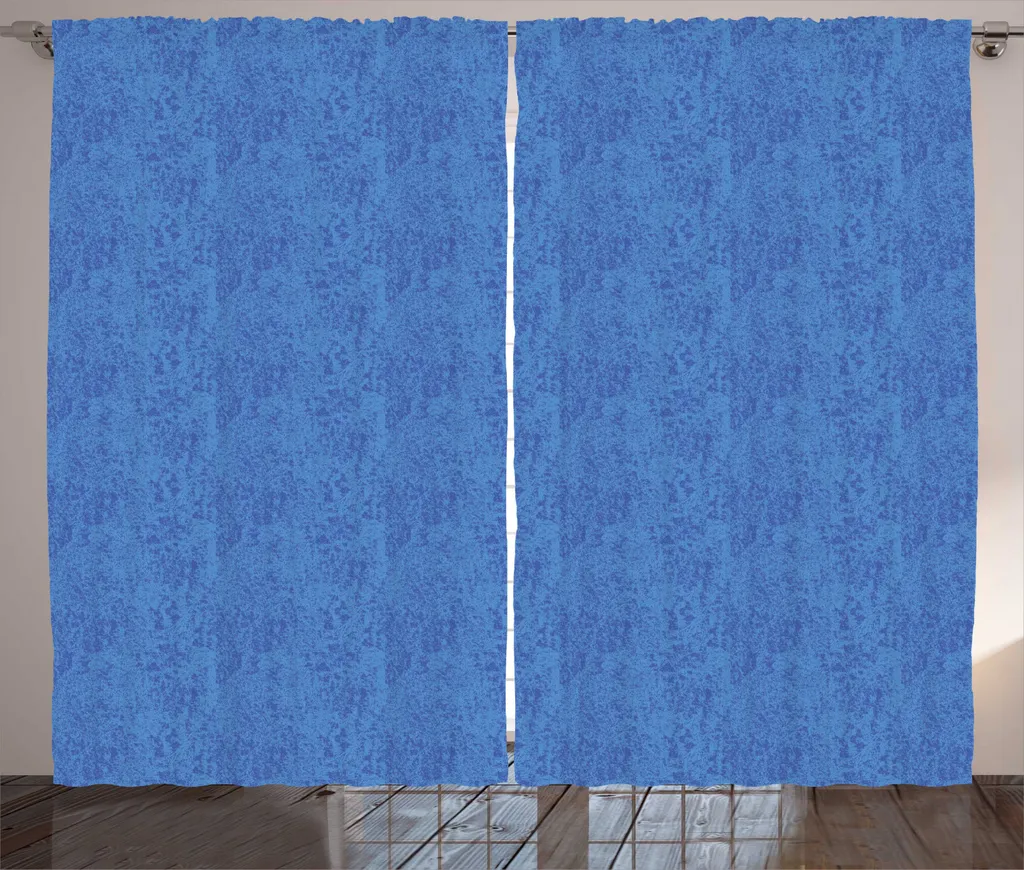 Rideaux de Salon Universels Imprimé Marbre Bleu Azur 280 x 225 cm