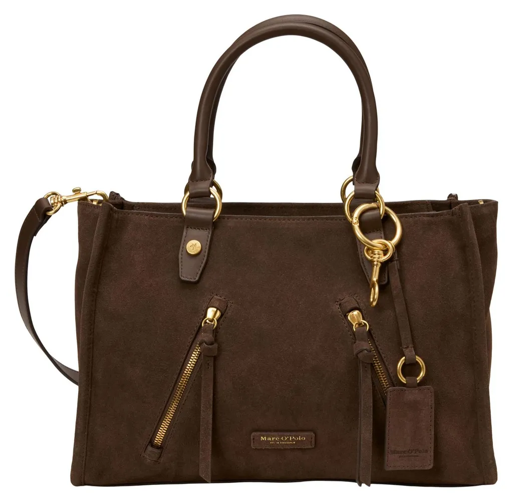 Cabas Marc O'Polo Phili en Cuir de Qualité Supérieure Coloris Coffee