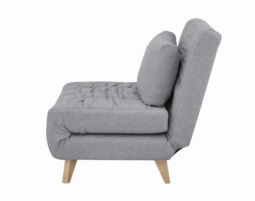 Bain de soleil DALIMIL gris clair - Lit de jardin confortable réglable - 4