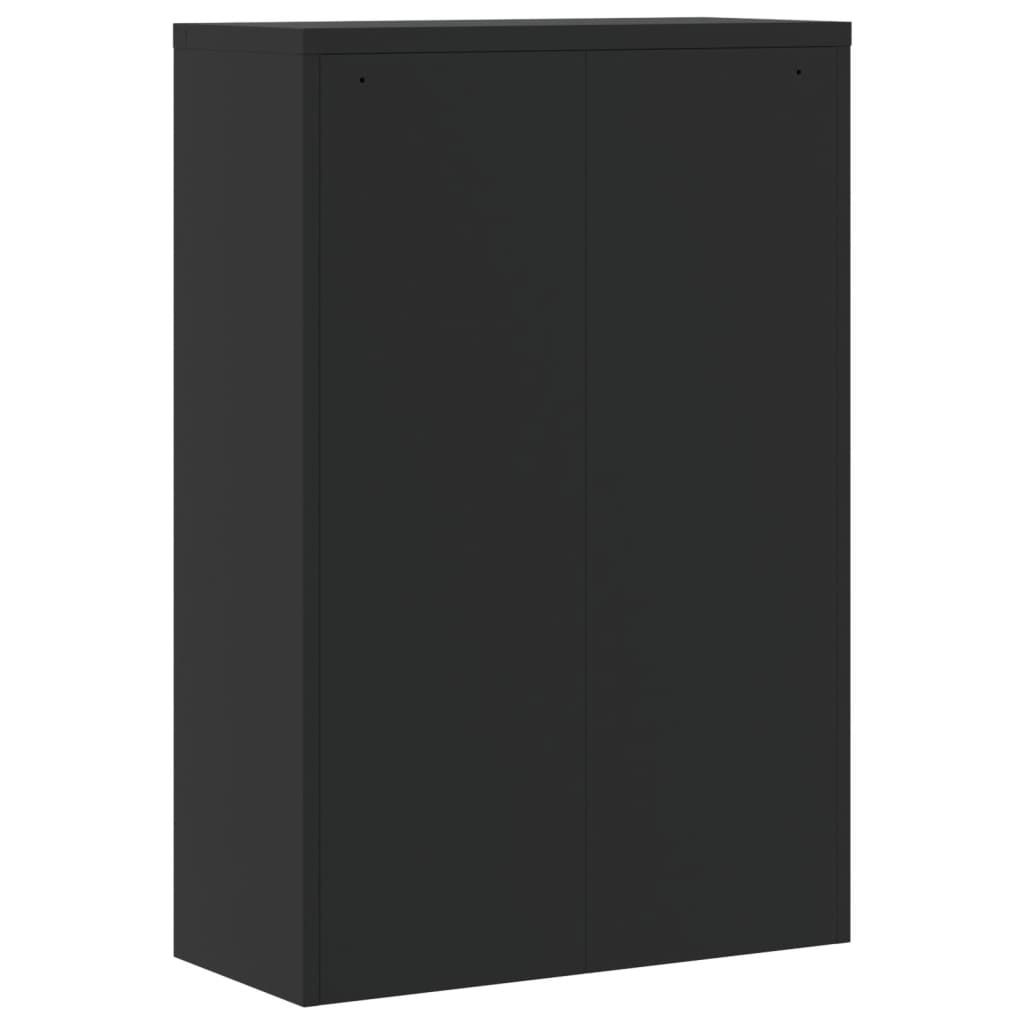 vidaXL Aktenschrank Schwarz 90x40x140 cm Stahl Produktbild 