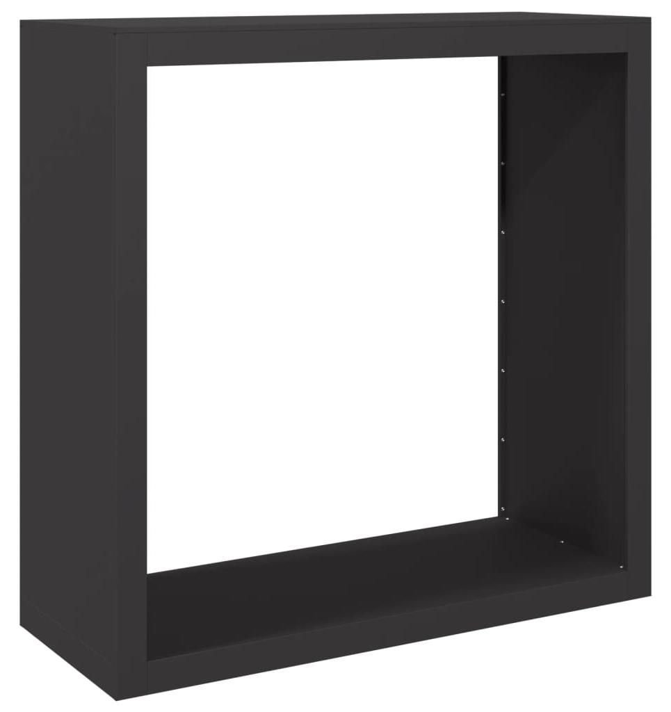 vidaXL Stojak na drewno opałowe czarny 100x40x100 cm Zdjęcie produktu 