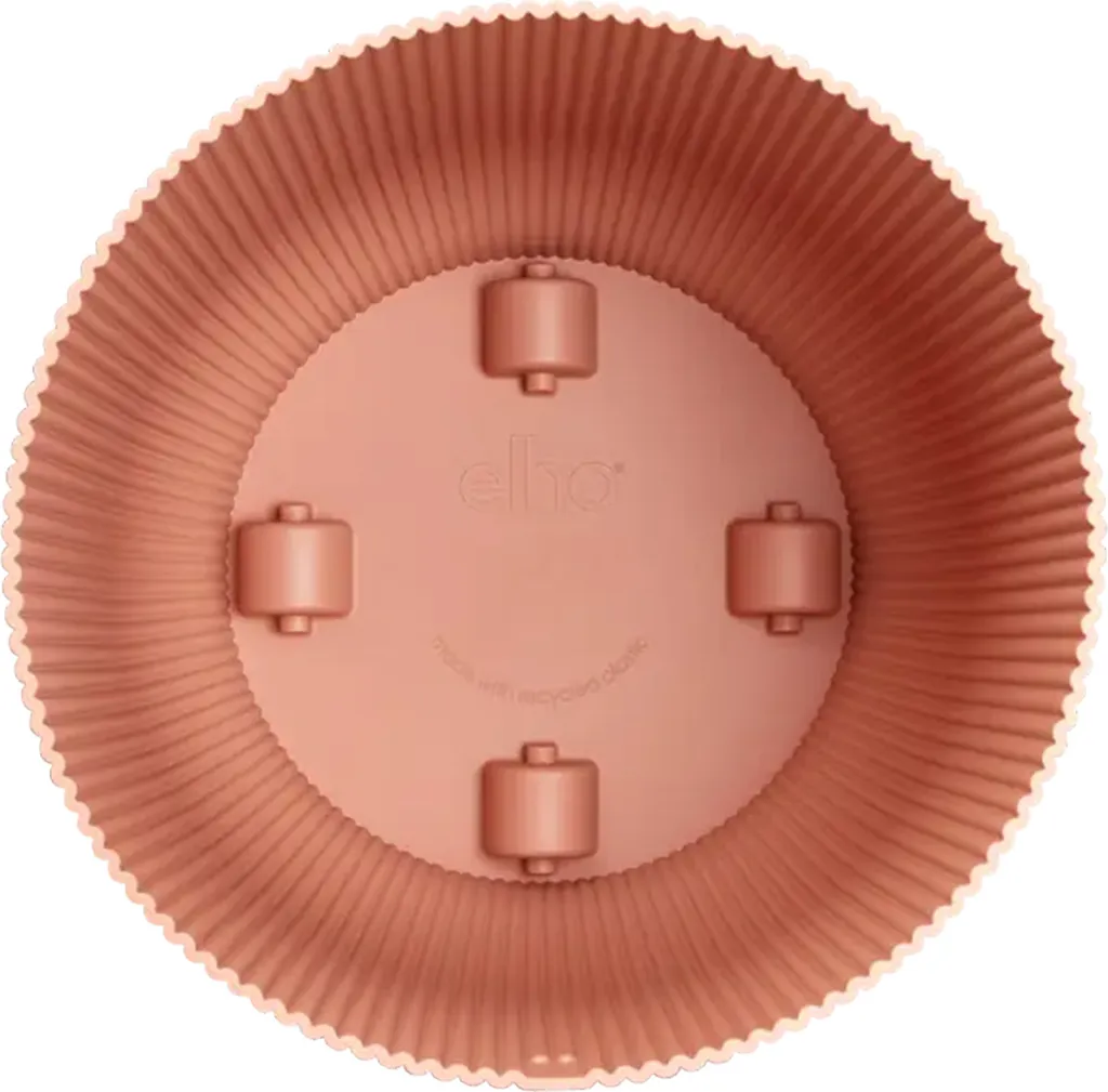 Elho Vibes Fold Round 35 : Pot de Fleurs Rose Ø 35 cm avec Roues Intégrées - 12