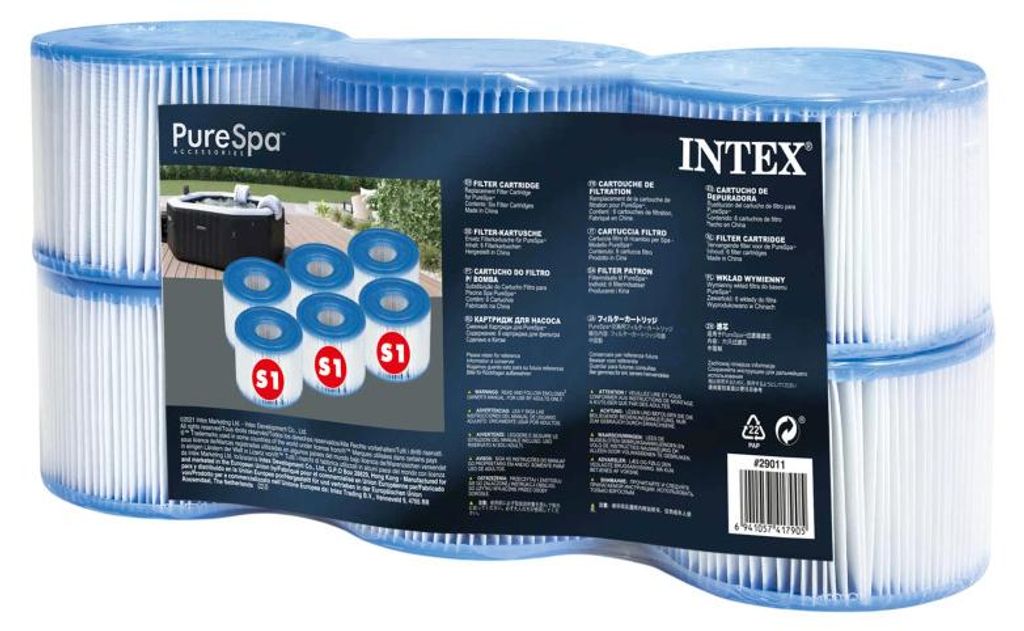 Filtri S1, set completo da 6 pezzi, set Pure SPA INTEX Immagine del prodotto 