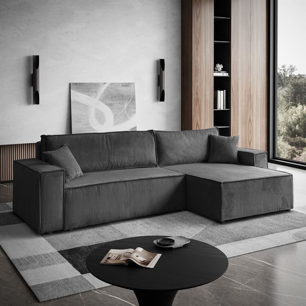 Gepolstertes Ecksofa CARLOS XL Cord Poso 60 Produktbild 