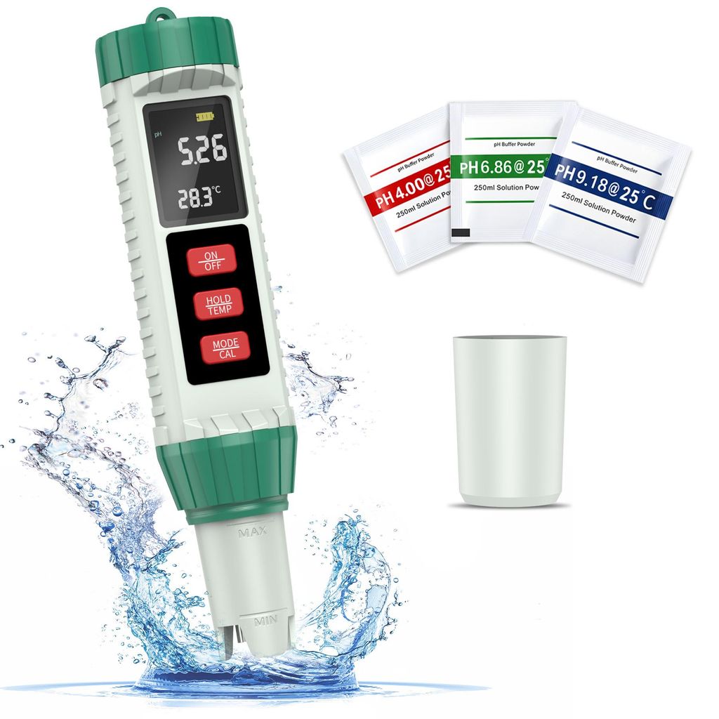 5 in 1 pH Wert Messgerät pH/EC/TDS/Salzgehalt/Temperatur Produktbild 