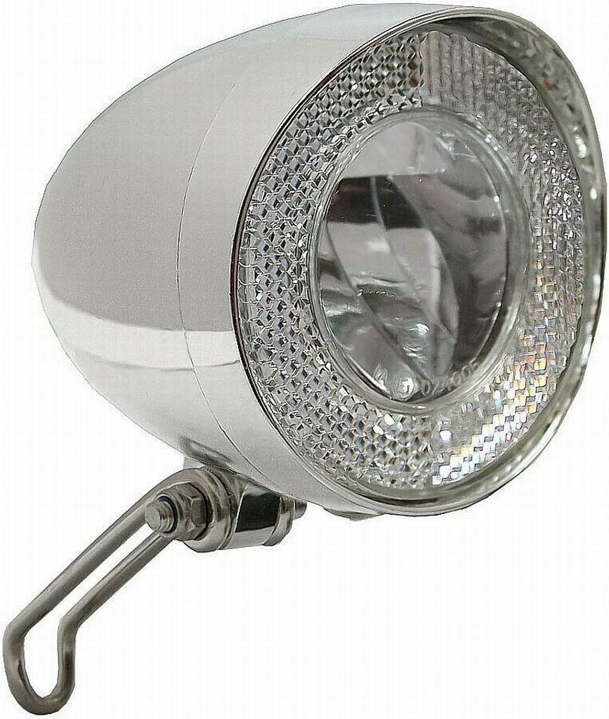 LED Scheinwerfer 40 Lux Led Klassik für Seitenläufer verchromt Marwi