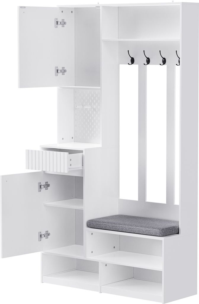 MODFU Flurgarderoben-Set Kleiderschrank mit Türen und Produktbild 