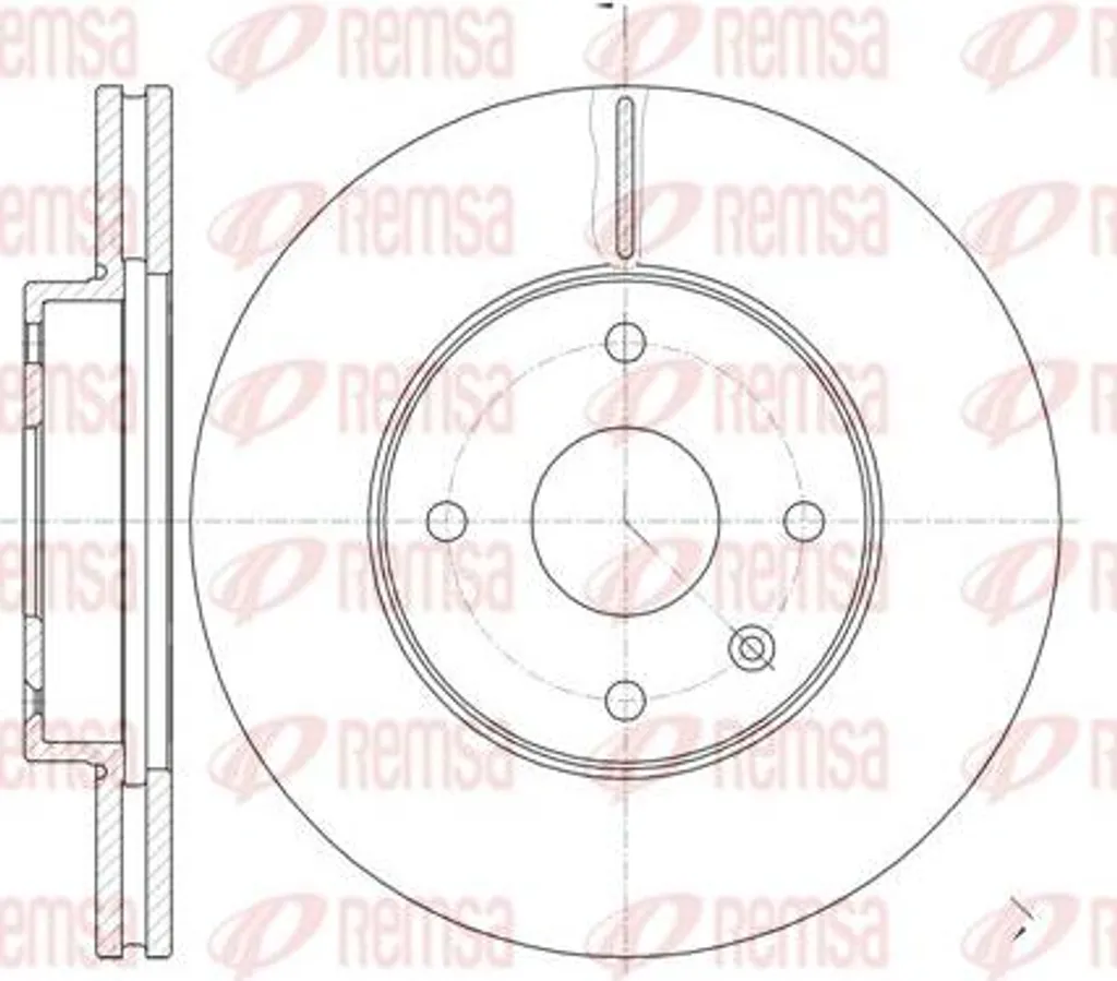 Disque de frein REMSA 61181.10 pour Chevrolet Epica et Daewoo Tosca