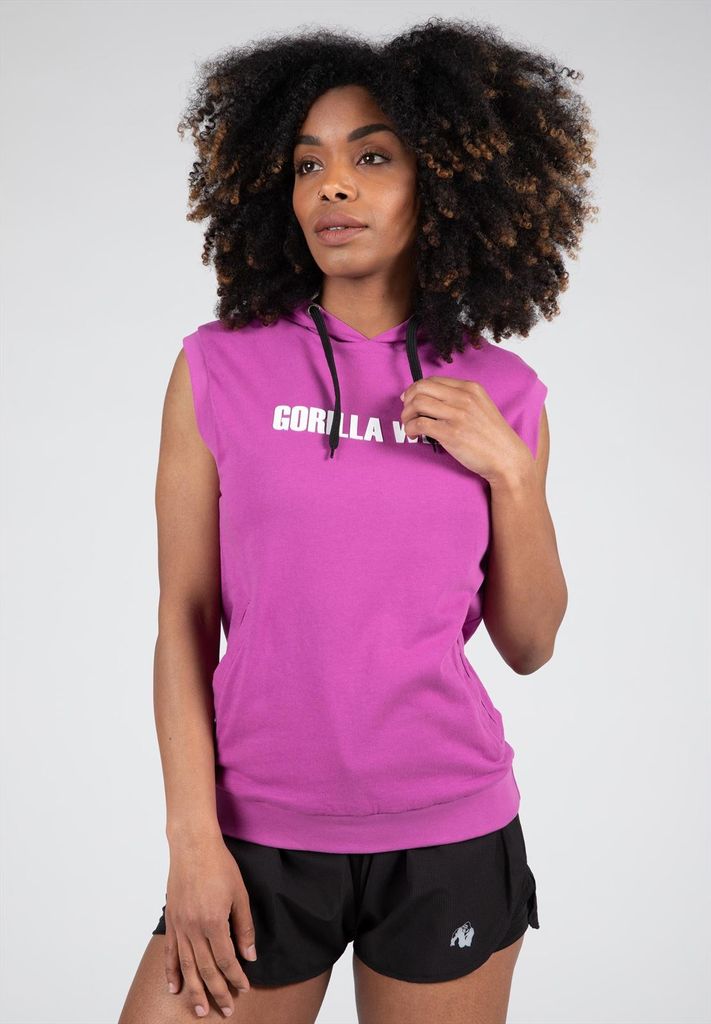 Gorilla Wear Virginia Ärmelloser Hoodie - Fuchsie - M