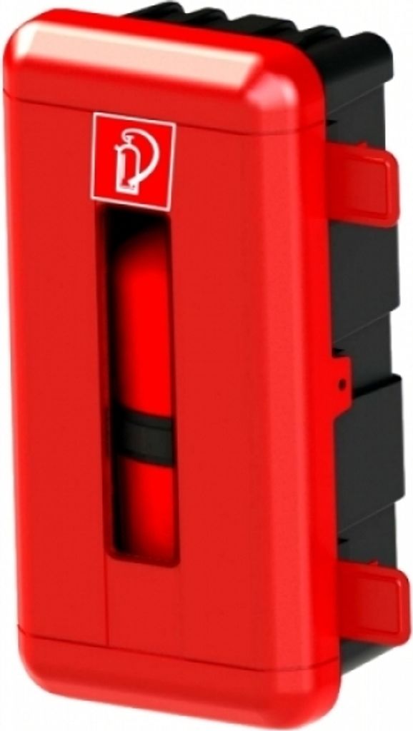 Feuerlöscher Box Schutzkasten für 6Kg rot-schwarz