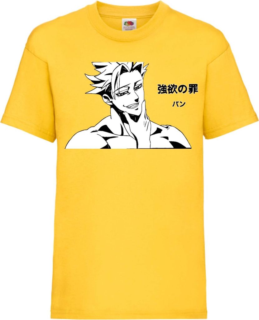 Kinder T-Shirt The Seven Anime Deadly Manga Sins Meliodas 03 Seven Deadly Sins, 5-6 Jahr - 116 / Gelb