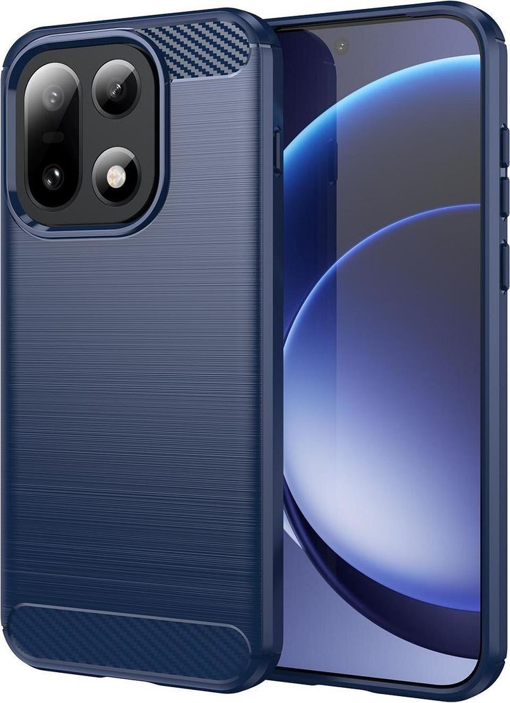 Mobigear Brushed Slim OnePlus 15 Hülle Flexibles TPU Backcover - Blau