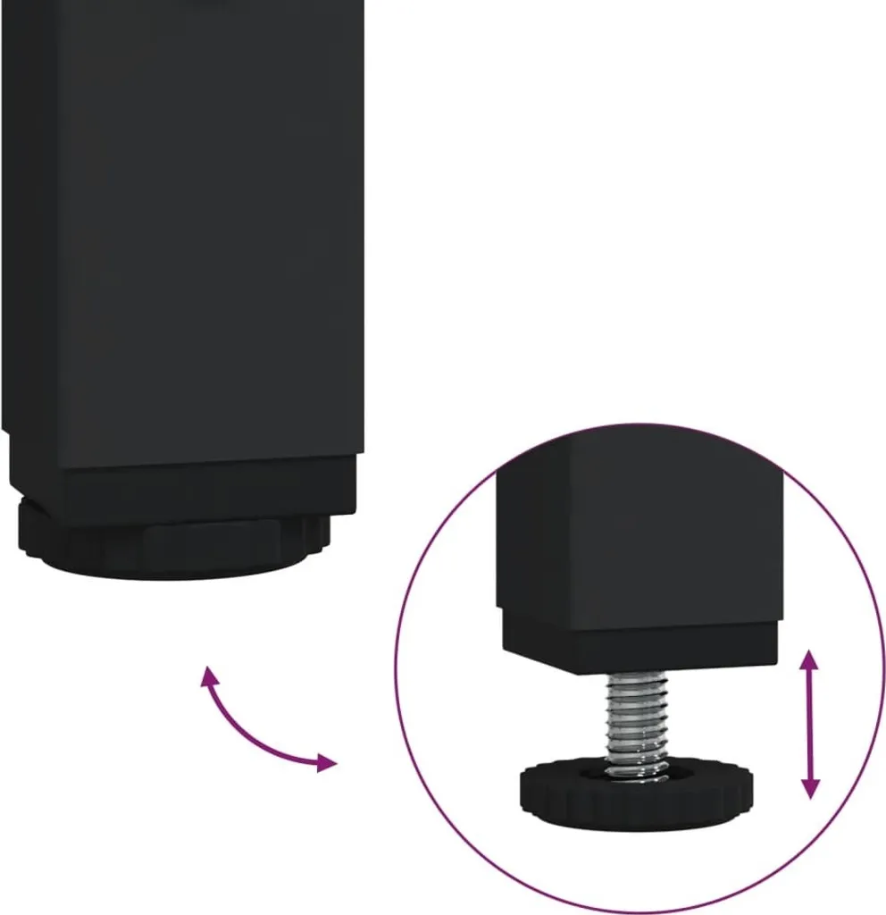 SYFAX Mobile TV di Design Grigio Sonoma e Acciaio 102cm - 7