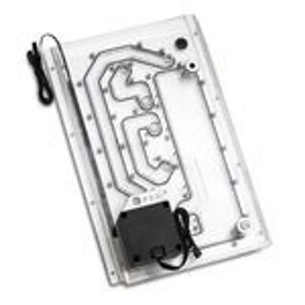 Bloc d'eau 1/4 transparent Bitspower 70 °C avec éclairage LED 3/4 pins
