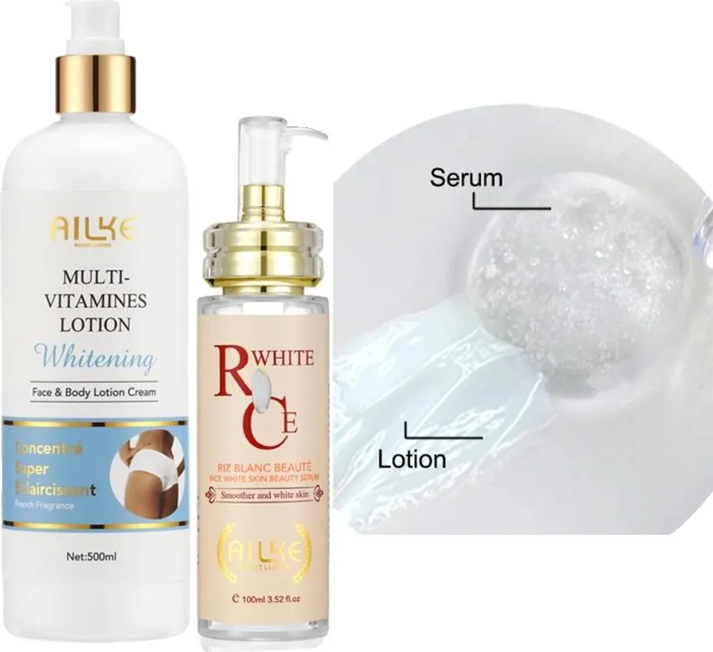 Soin Corps Illuminateur Vitamines B3 et C - 500ML - Pack de 2 Hydratants