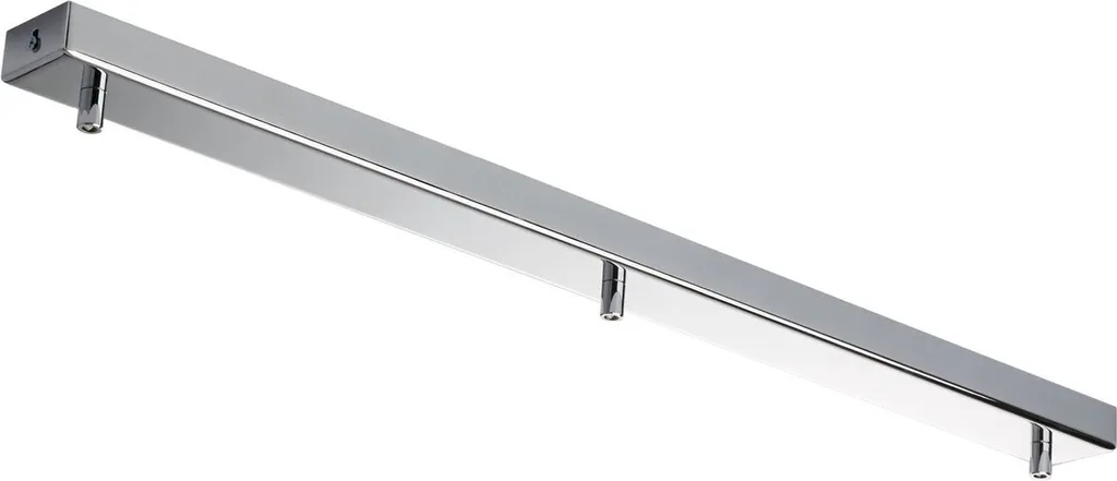 Rail de Suspension 3 Trous Chromé en Fer Robuste avec Finition Miroir
