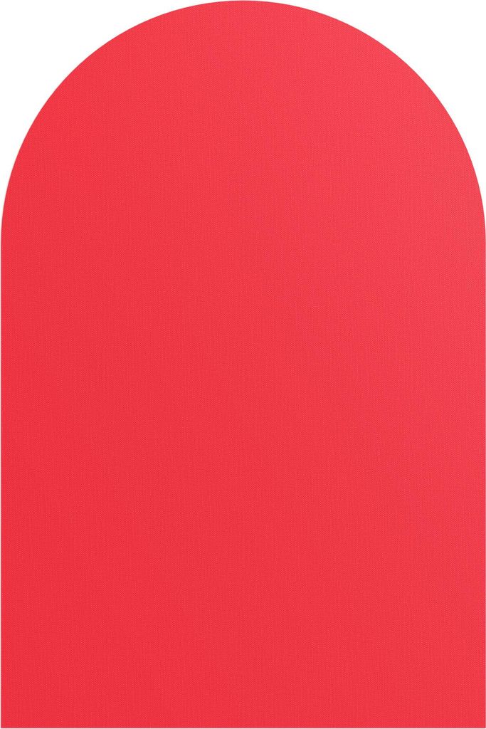 DEQORI Fototapete Rundbogen 120x180 cm 'Unifarben - Rot' Wand Tapete Leinwand Sticker