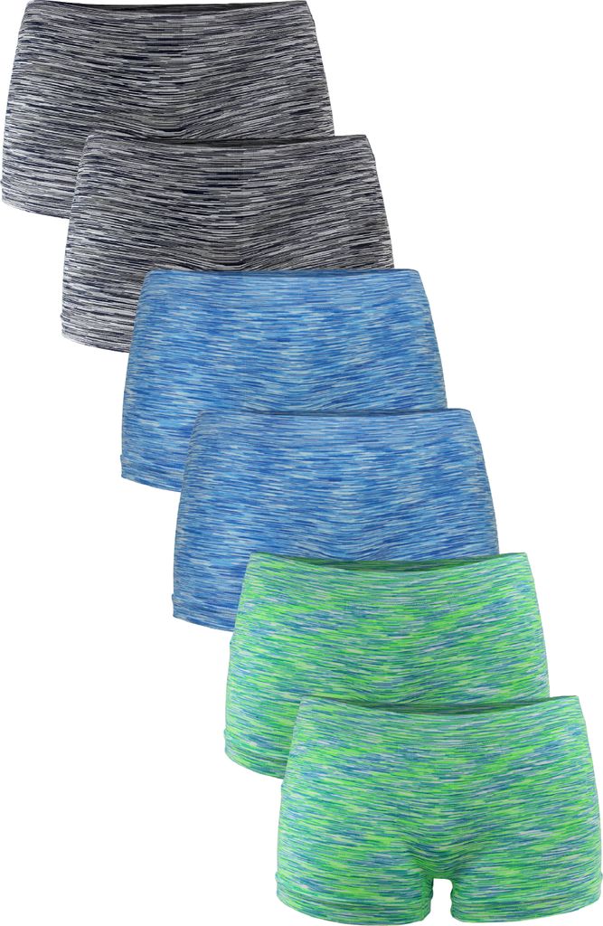 Fabio Farini - 6 Stück Damen Hipster Boxershorts - Frauen Unterhosen Slip Set Seamless angenehmes Tragegefühl ohne Seitliche Nähte
