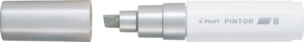 PILOT PINTOR Kreativmarker - Marker-Stift, Fein 8.0mm, Farbe Silber