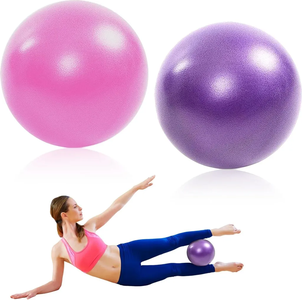 Balle Pilates pour Bureau et Domicile - Lot de 2 Ballons de Gym 25 cm