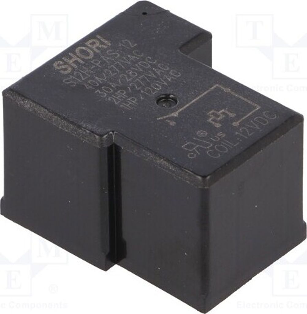 1x Relais: elektromagnetisch -NC USpule : 12VDC Serie: S12H S12H-PAS-12 Elektroma