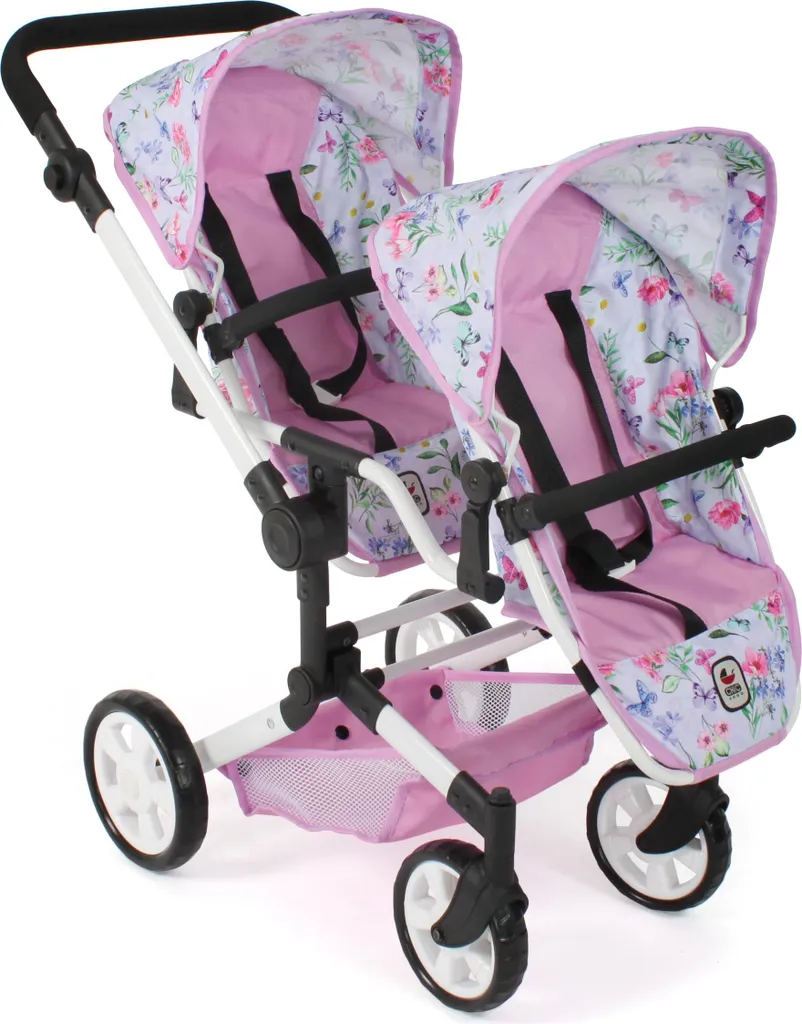 Poussette de poupée LINUS DUO 690-53 maniable avec roues multidirectionnelles
