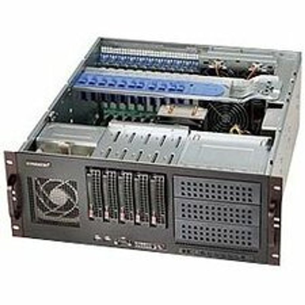 Supermicro SC842 XTQ-R606B - Rack-Montage - 4U - E-ATX - SATA/SAS - Hot-Swap 600 Watt - Schwarz - USB/seriell