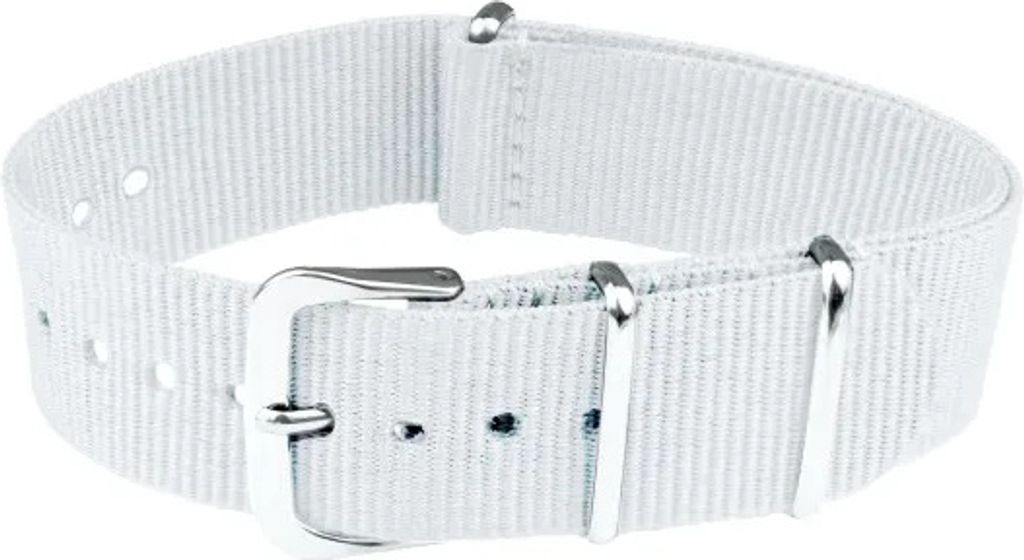 ClassicWatchStraps Nylonowy pasek do zegarka - Biały, 18 Zdjęcie produktu 