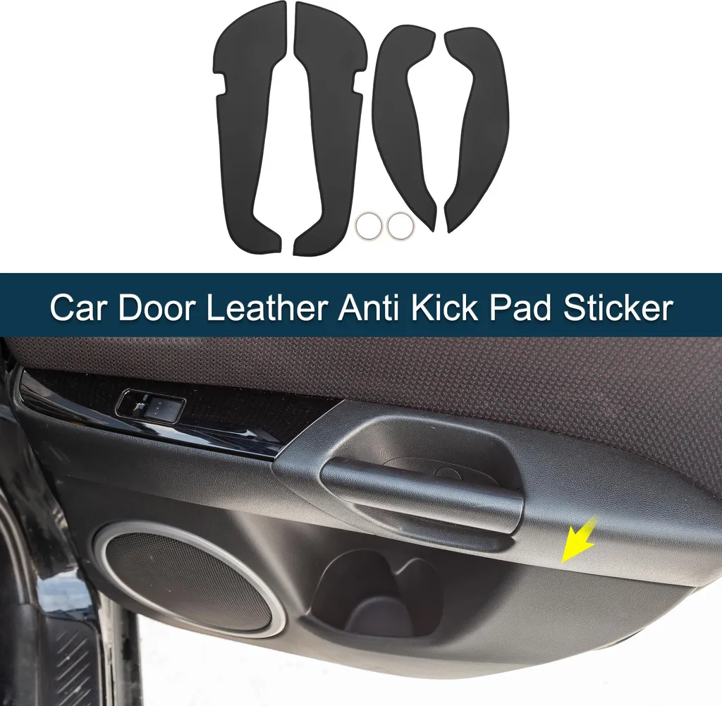 Protection de Portière en Cuir Noir Mercedes Classe A 2014-2016 - 4 Pcs