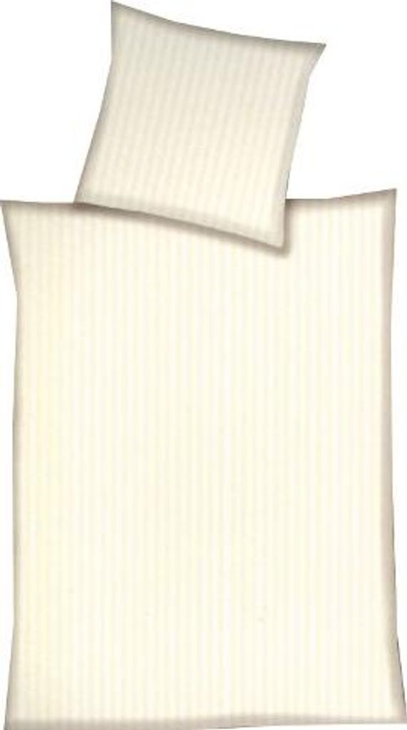Hahn Haustextilien Streifen Satin Bettwäsche 200x200 cm champagner
