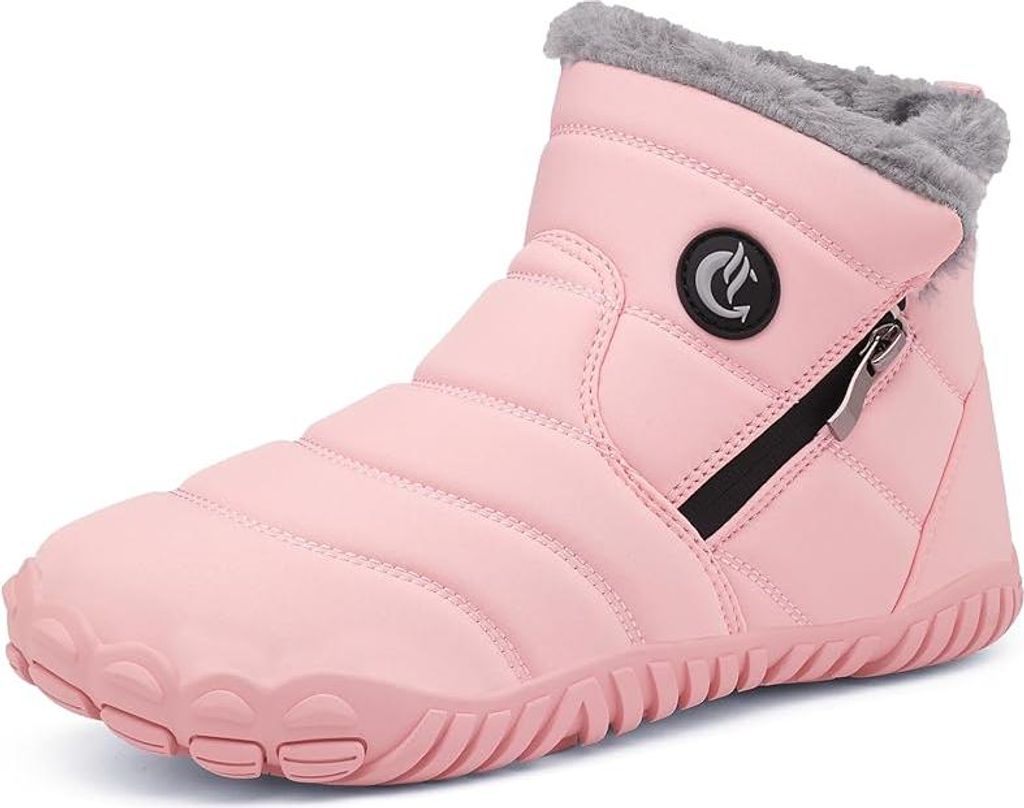 Winterstiefel Damen Schneestiefel Warm Gefüttert Rosa Rutschfest Gr. 40