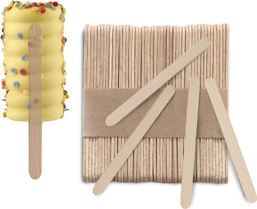 ONLYKXY 100 Stück Transparente Popsicle Sticks – 10,2 Cm Acryl-Stiele Für DIY, Backen & Basteln