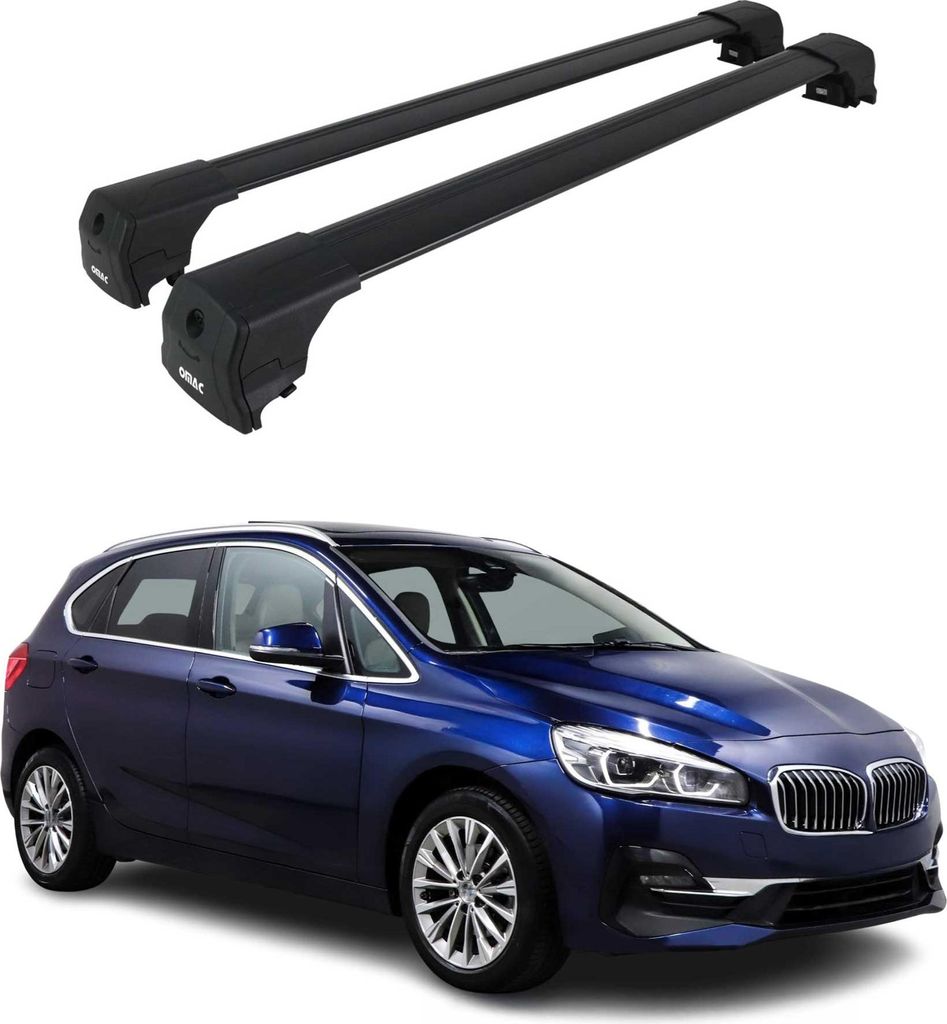 Dachträger Grundtäger für BMW 2 Active Tourer F45 2014-2021 75kg Alu Schwarz 2x